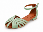 Women's Mint Green Ankle Strap Sandals | Strappy Open Toe & Low Block Heel