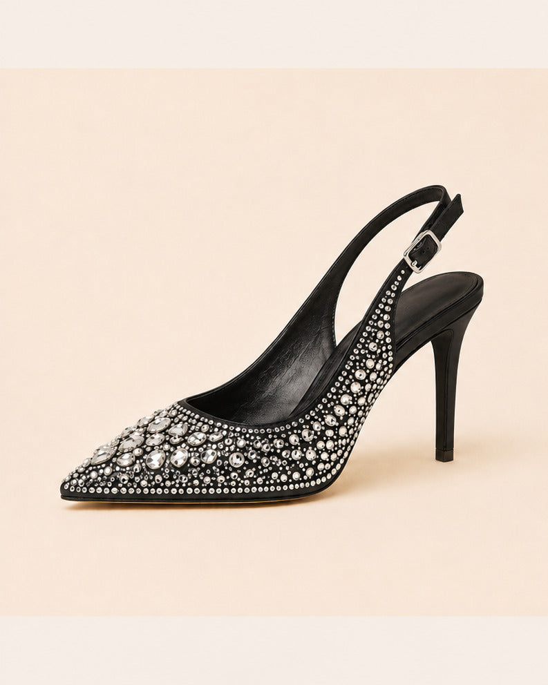 Celeste Crystal Slingback — Black — view 2