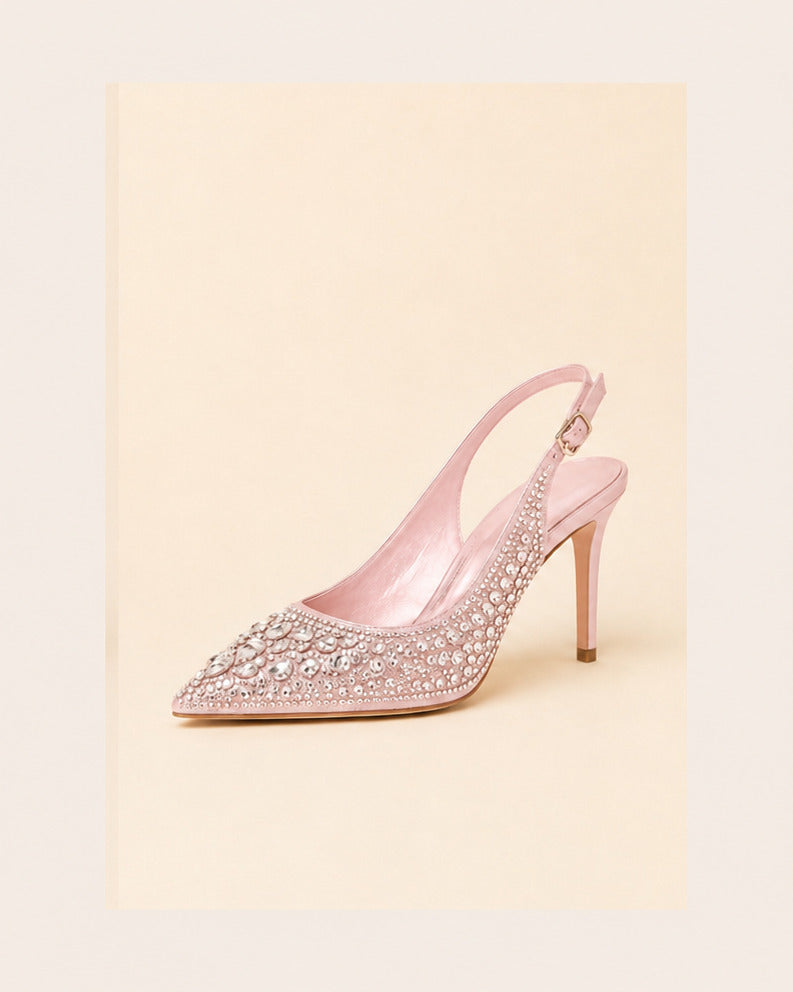 Celeste Crystal Slingback — Blush — view 1