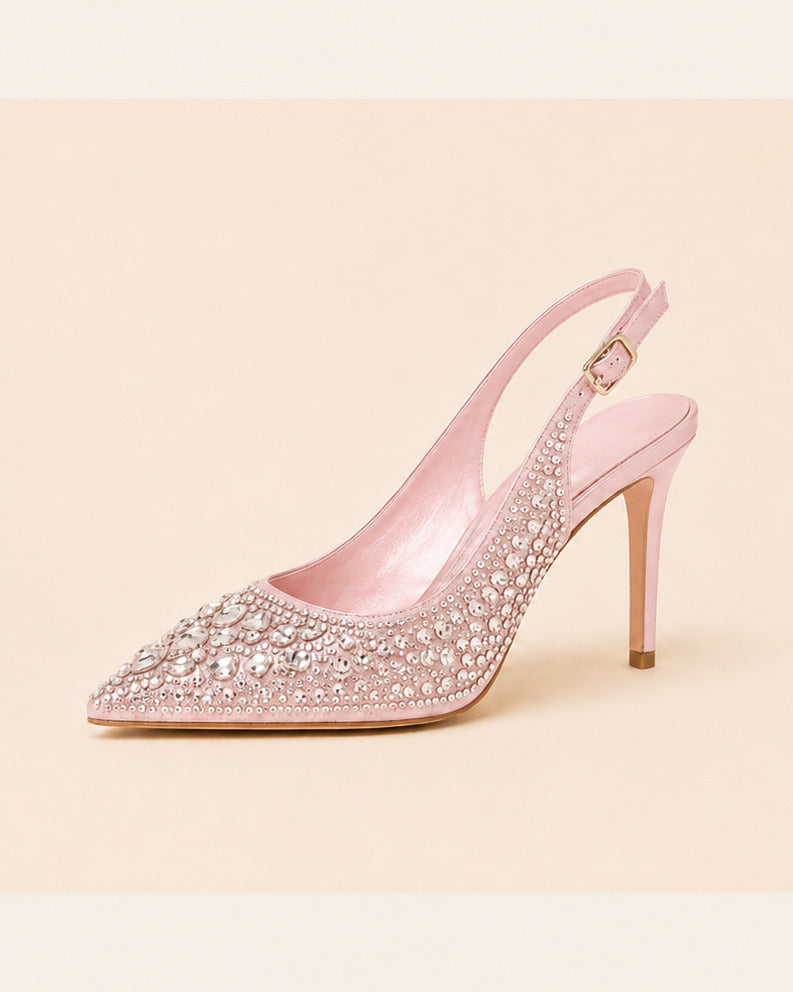 Celeste Crystal Slingback — Blush — view 2