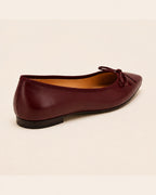 Elara Pointed Ballet Flat — Burgundy — view 2