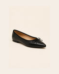 Elara Pointed Ballet Flat in Black