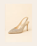 Celeste Crystal Slingback in Champagne
