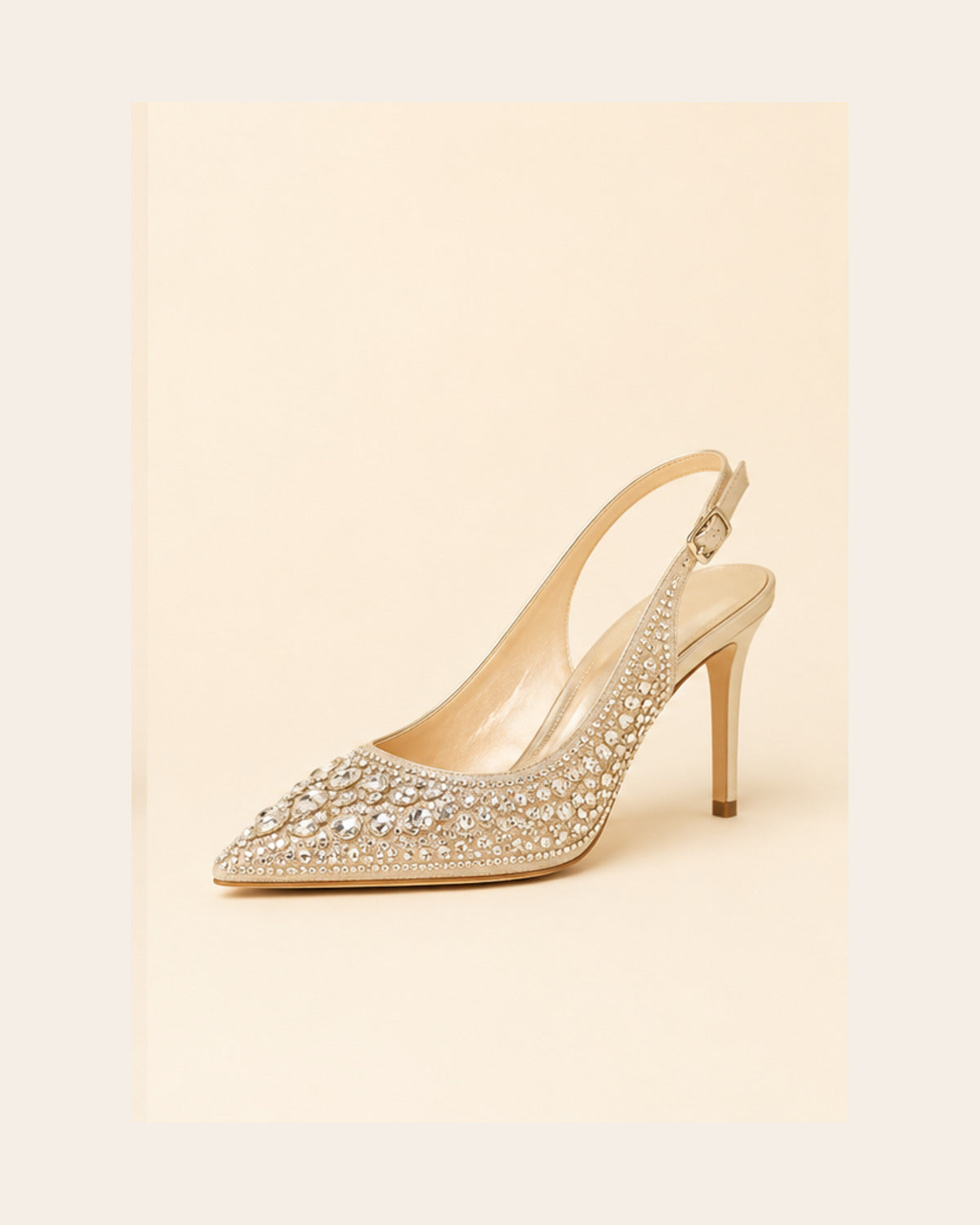Celeste Crystal Slingback in Champagne