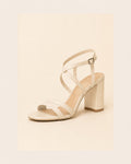 Noir Strappy Block Heel — Ivory — view 1